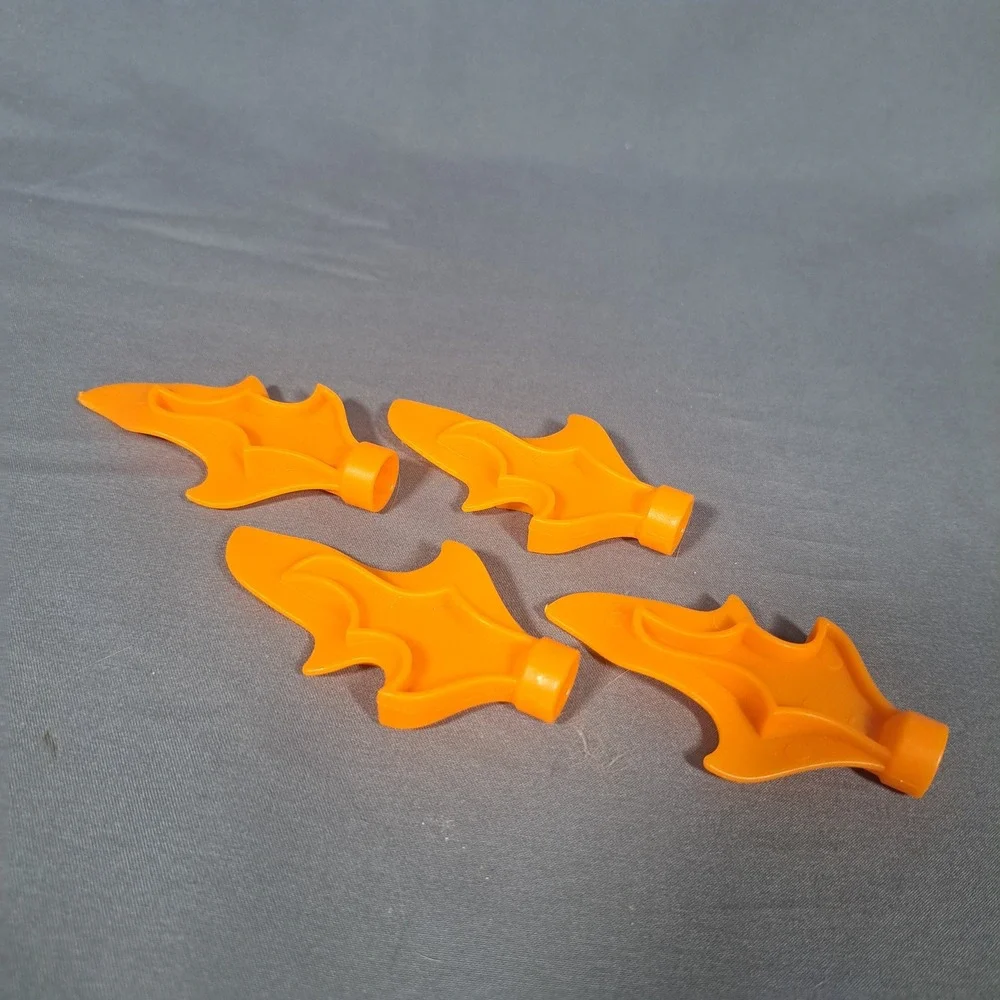 Lego Duplo Wave Fire Water Flame Replacement Lot of 4‎ Transparent Orange 51703